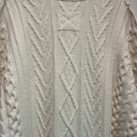 We The Free by Free People Cable Knit Sweater- Cream/Ivory- Size XL - Picture 7 of 7